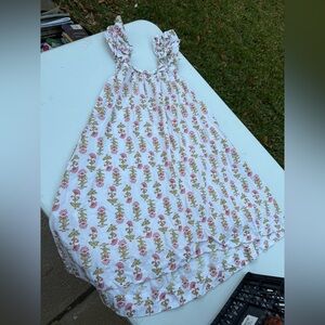 Women’s White Floral Sleeveless Nightdress